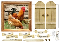 THROUGH GARDEN GATES MULTI USE GET WELL BIRTHDAY ETC 6x6 DOWN ON THE FARM 7