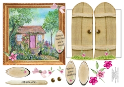 THROUGH GARDEN GATES  MULTI USE GET WELL BIRTHDAY ETC 6x6 SECRET COTTAGE