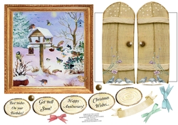 THROUGH GARDEN GATES MULTI USE GET WELL XMAS BIRTHDAY ETC 6x6 WILD BIRD GARDEN
