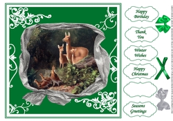 DEER & GROUSE CHRISTMAS BIRTHDAY THANK YOU UNIVERSAL 2