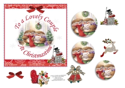 LOVELY COUPLE AT CHRISTMASTIME & REALISTIC DIAMANTE EMBELISHMENTS
