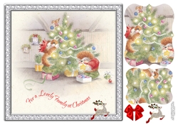 LOVELY FAMILY AT CHRISTMAS & REALISTIC DIAMANTE REINDEER