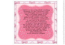 FIRST CHRISTMAS WISHES INSERT 8X8 GIRL