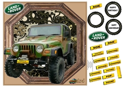 CAMOUFLAGE LANDROVER MALE RELATIVES 4X4 LAND ROVER COGS BACKING
