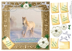 WHITE CHRISTMAS WISHES = HORSE MULTI SENTIMENT