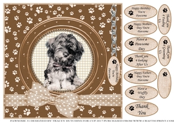 FLUFFY MIXED BREED THANK YOU AND VARIOUS OTHER SENTIMENTS