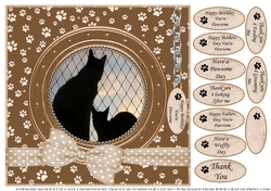 SILHOUETTE CATS 3 PAWSOME THANK YOU AND VARIOUS OTHER SENTIMENTS