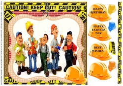 FULL MONTY CONSTRUCTION WORKERS BIRTHDAY FATHERS DAY BEST WISHES