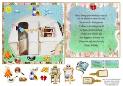 CARAVAN BIRTHDAY / ANY 6x6 CONCEPT SHEET INC INSERT ENJOY THE LITTLE THINGS IN LIFE