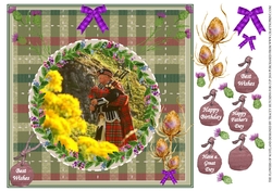 FLOWERS OF SCOTLAND UNISEX MULTI SENTIMENT SHEET