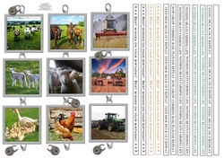 FARMING ITS A GOOD LIFE 1 CARD FRONT/TOPPERS 8X8 & FUNNY SENTIMENTS