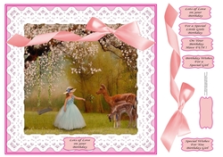 SPECIAL LITTLE GIRLS BIRTHDAY WITH SELECTION OF SENTIMENTS