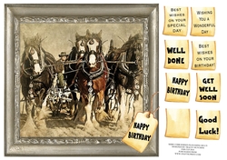 SHIRE COBB HORSES PLOUGHING MULTI SENTIMENT SHEET