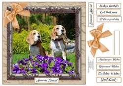 EMBOSSED MULTI SENTIMENT SHEET BEAGLES