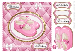 PINK 1ST BIRTHDAY SHOES