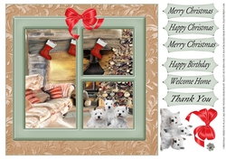CHRISTMAS THERES NO PLACE LIKE HOME MULTI SENTIMENT WESTIES