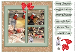 CHRISTMAS THERES NO PLACE LIKE HOME MULTI SENTIMENT JACK RUSSELL