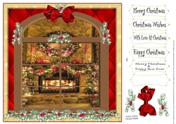 COZY FESTIVE FIRES & FIRS WITH VARIOUS CHRISTMAS SENTIMENTS