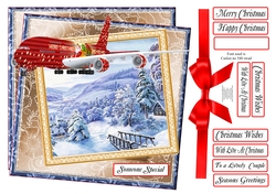 SANTAS AEROPLANE TWISTED CHRISTMAS MULTI SENTIMENTS 