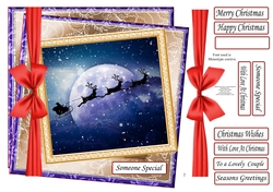 CHRISTMAS TWISTED MULTI SENTIMENTS SANTA ON SLEIGH