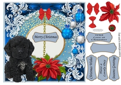 PUPPY CHRISTMAS KISSES COCKERPOO, black