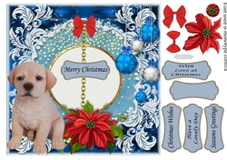 PUPPY CHRISTMAS KISSES LABRADOOR golden