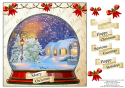 CHRISTMAS COTTAGE GLOBE 4