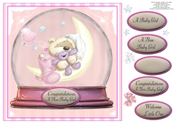 NEW BABY GIRL GLOBE