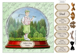 FATHERS DAY GOLF GLOBE MULTI SENTIMENTS