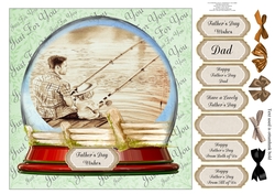 FATHERS DAY FISHING GLOBE MULTI SENTIMENTS