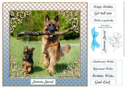 RELAX AND ENJOY SUMMER MULTI SENTIMENTS GERMAN SHEPHERD & PUP