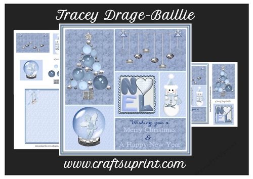 Christmas in Blue Collage