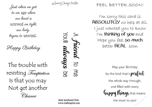 Word Art - Various Sentiments 1