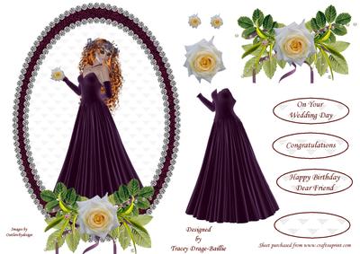 White Rose, Purple Dress
