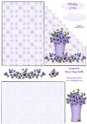 Vase of Pansies