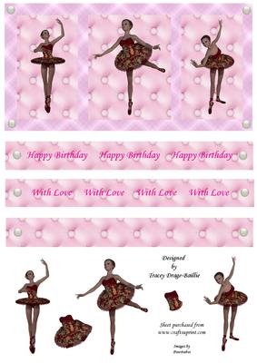 Ballerinas & Buttons Dl with Ribbon Banding