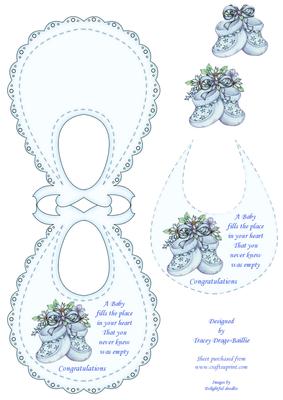 Baby Boy Bib & Bootees