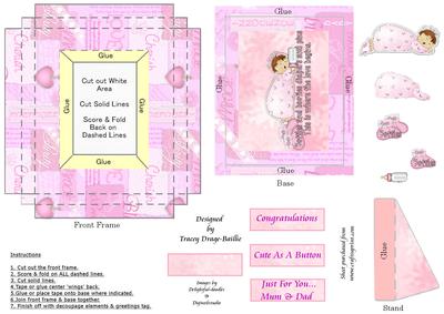 Baby Girl for You Picture Framed Card