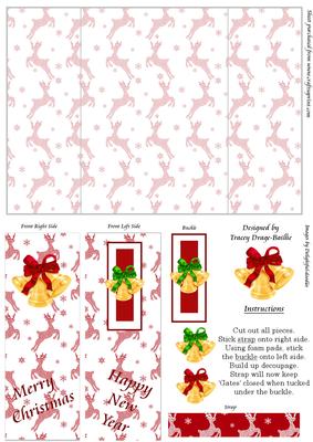 Reindeer & Bells Gatefold with Buckle