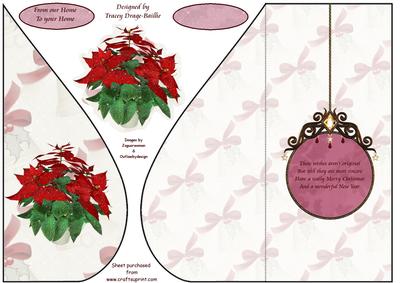 Snow Glittered Poinsettia