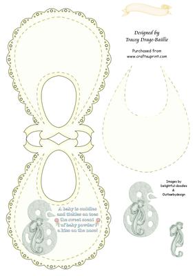 Neutral New Baby Bib & Duck
