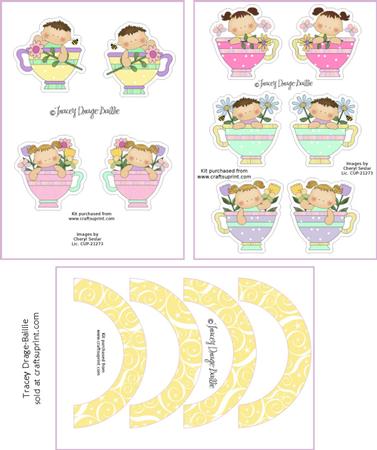 Tea Pot Cuties Mobile Kit Ideal for Mothers Day