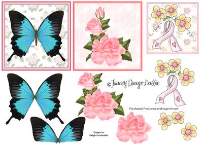Set of 3 Decoupaged Toppers