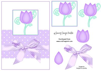 Tulip, Bow & Spots Quick Card