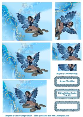 Deep Blue Butterfly Fairy