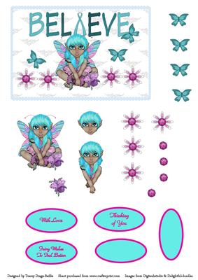 Teal Believe Fairy