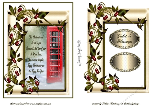 The Christmas Phone Box 5 x 7