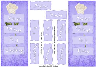 Dl Lilac Wedding/party Invites