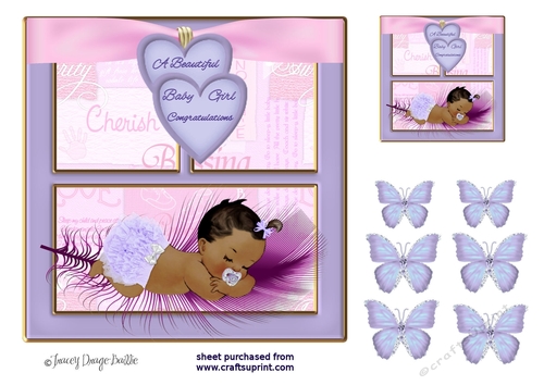 New Baby Girl in Lilac -  Ethnic 2