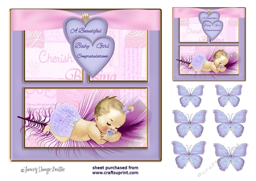New Baby Girl in Lilac -  1